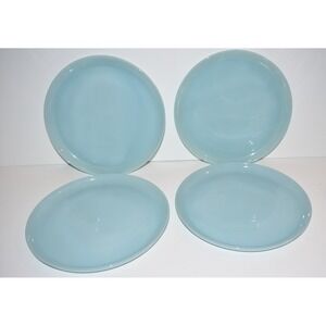 Vtg Fire King Delphite Turquoise Blue Dinner Plate 9" Lot of 4 Oven Ware USA